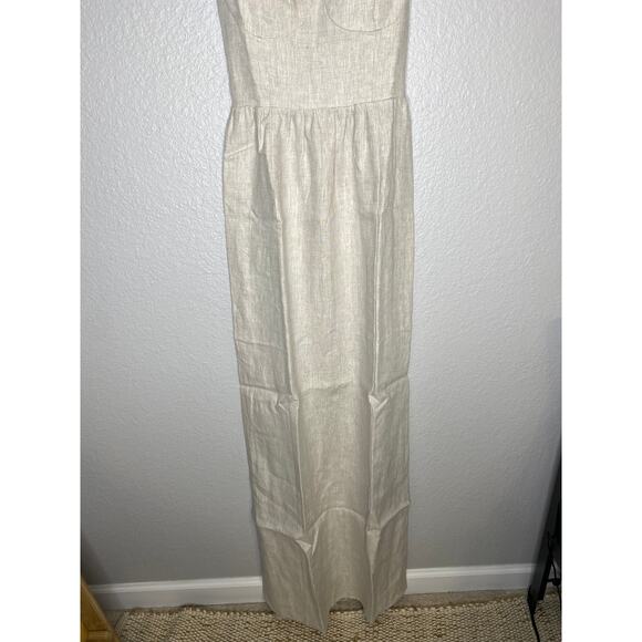 Reformation Effie Linen Maxi Dress in Oatmeal 4 - Picture 3 of 8